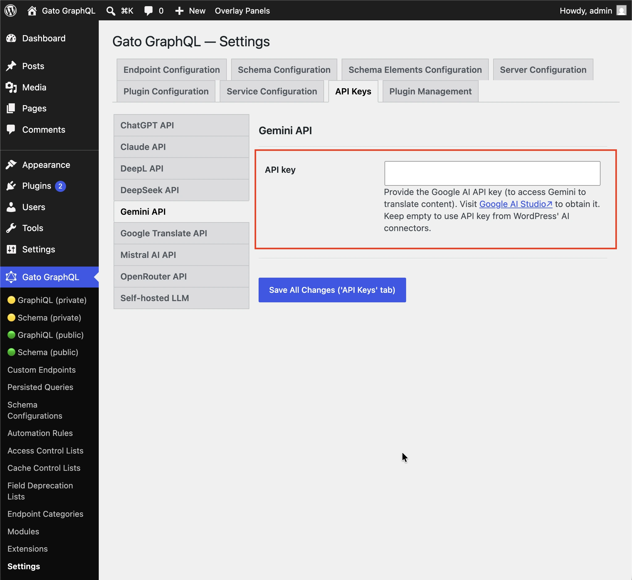 Настройка API-ключа Google