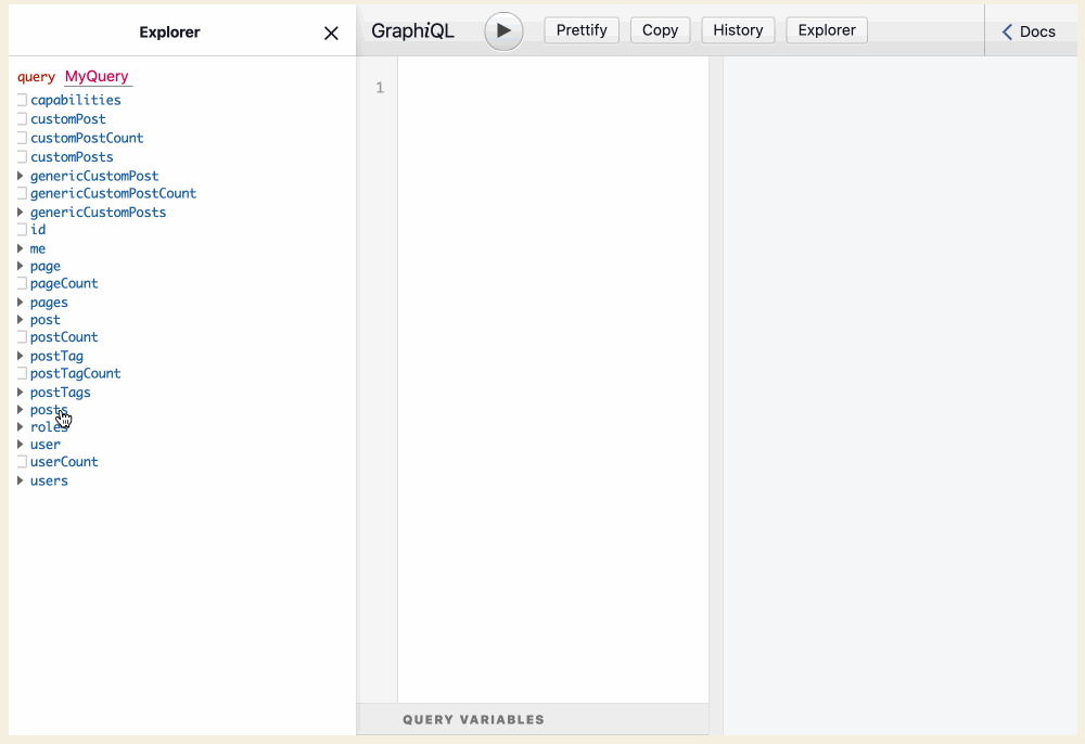 GraphiQL с Explorer