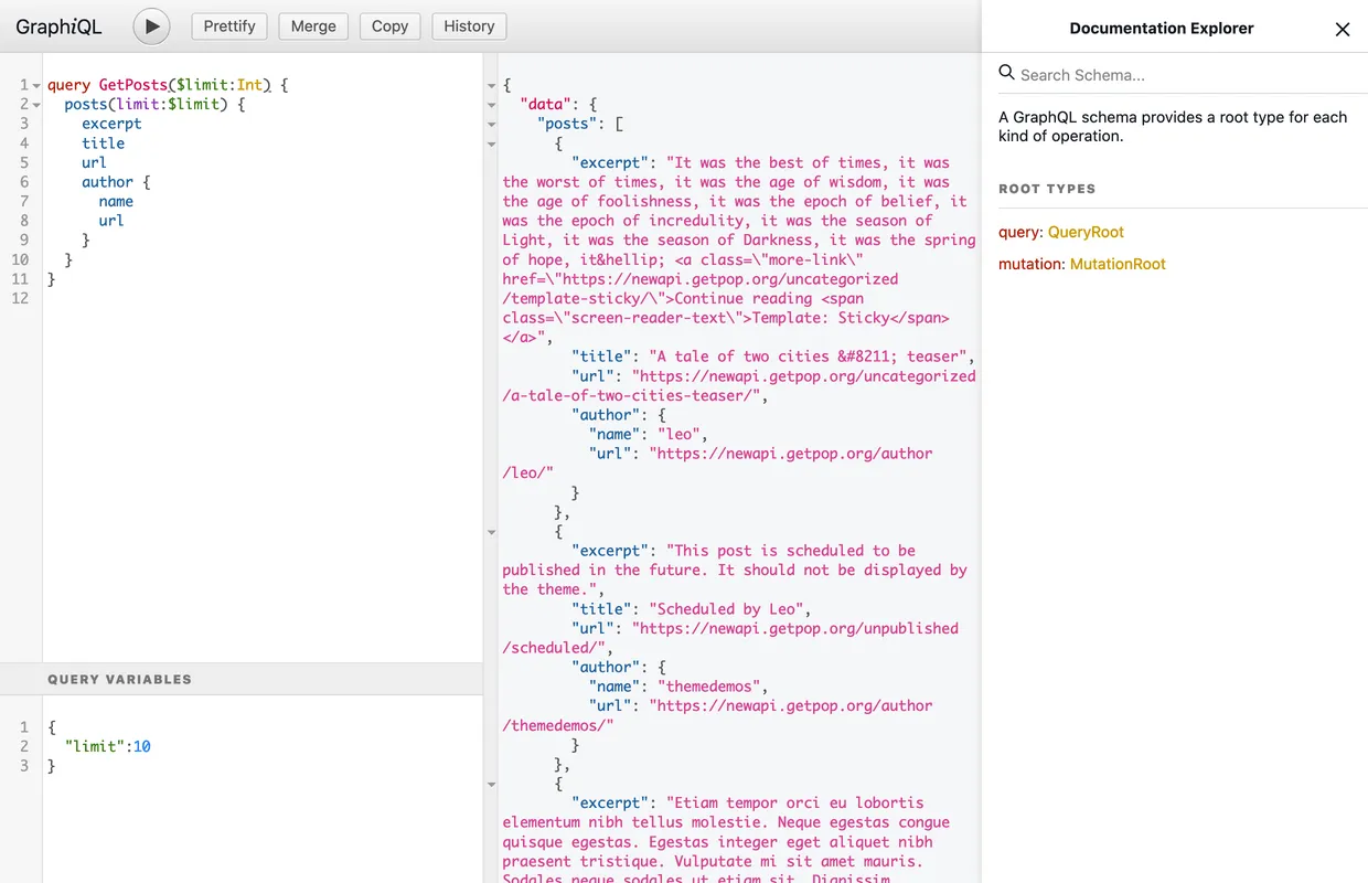 Клиент GraphiQL
