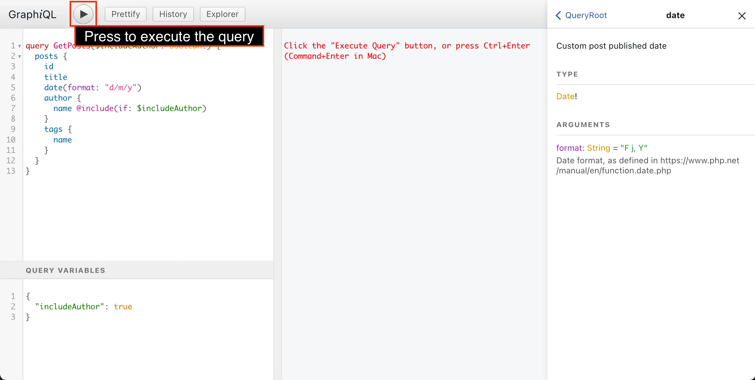 Выполнение GraphQL query Выполнение GraphQL query