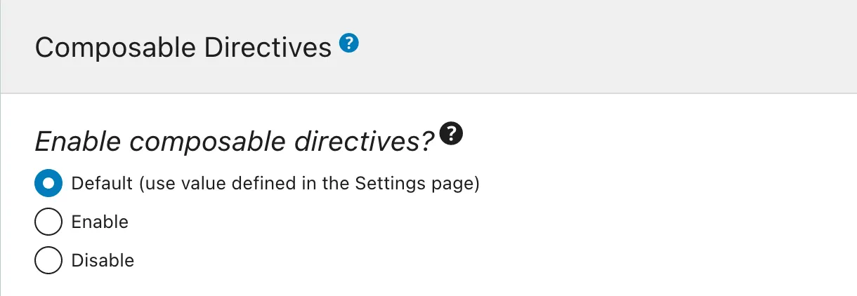 Composable Directives в Schema Configuration