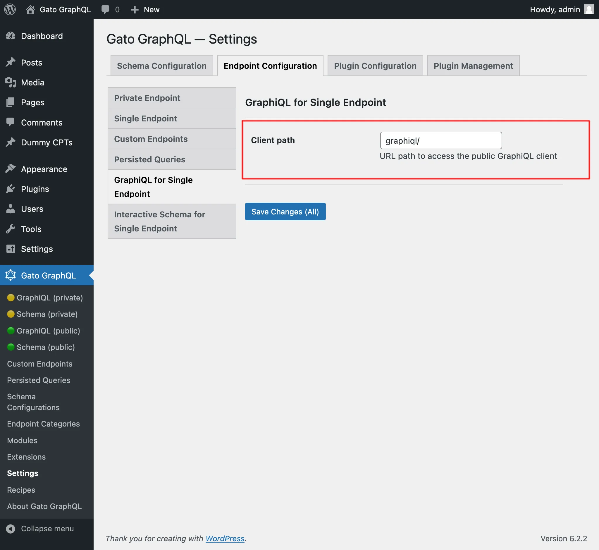 Путь к клиенту GraphiQL