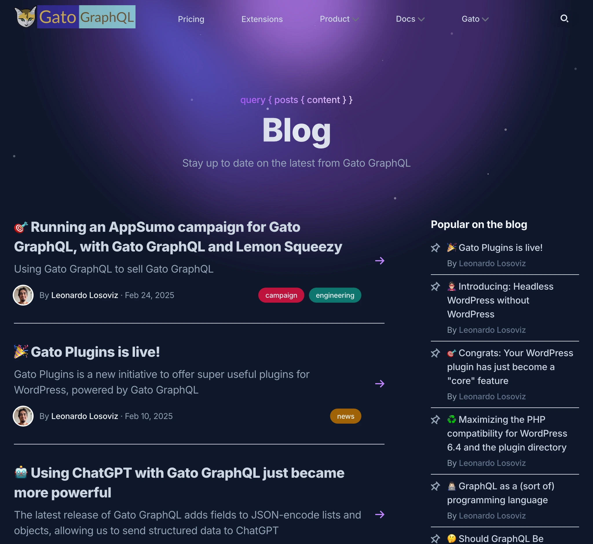 Π Π°Π·Π΄Π΅Π» Π±Π»ΠΎΠ³Π° Π½Π° gatographql.com