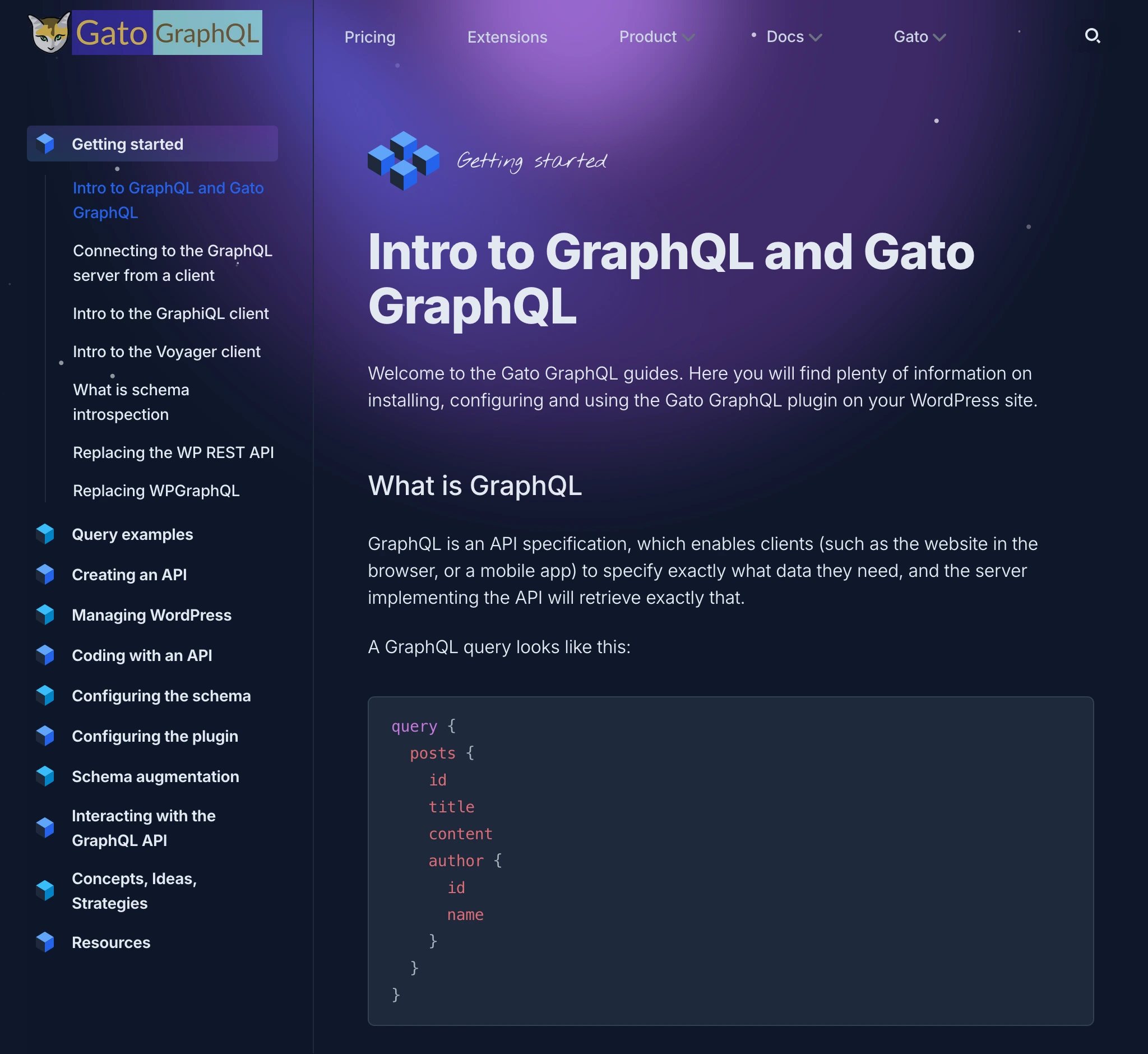 Π Π°Π·Π΄Π΅Π» docs Π½Π° gatographql.com