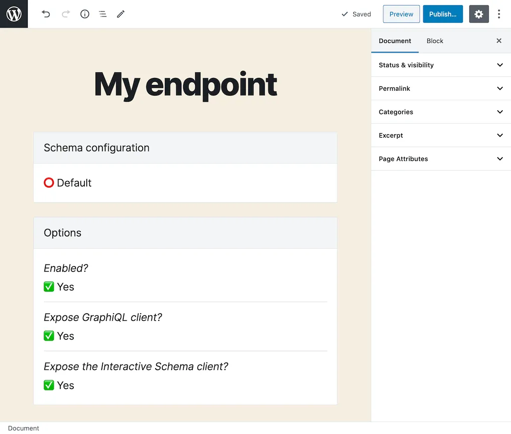 Опции в Custom Endpoint Опции в Custom Endpoint