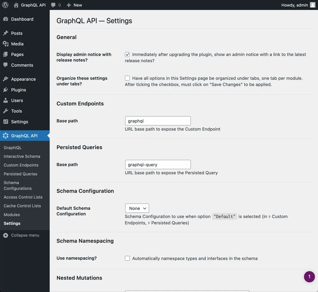 Settings в расширенном формате Settings в расширенном формате